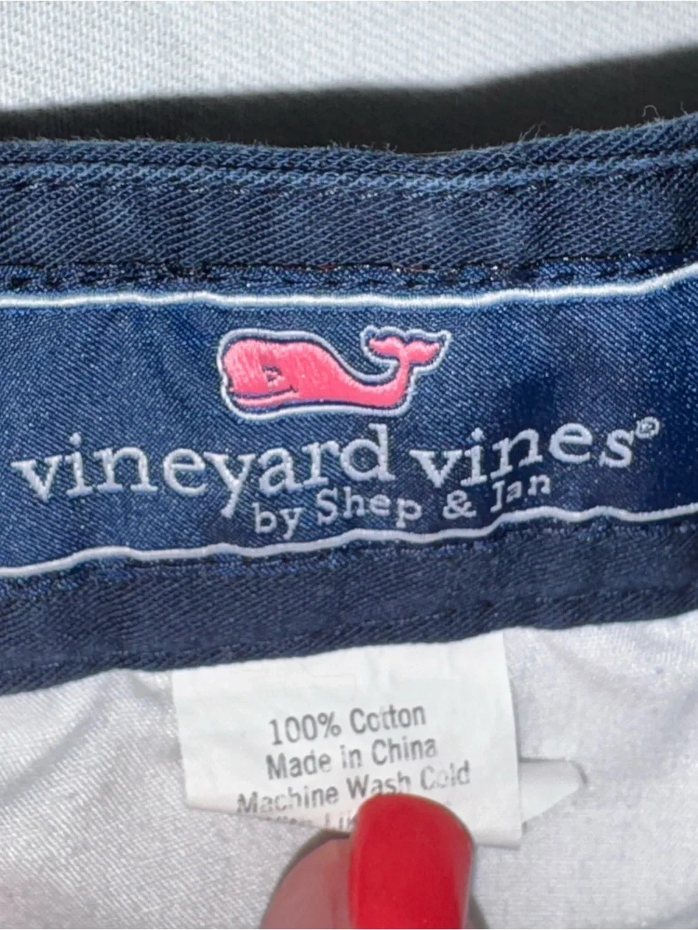 Vineyard Vines Navy Shorts with American Flag Whale Embroidery